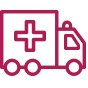 Icon für ärztliche Versorgung mit Krankenwagen